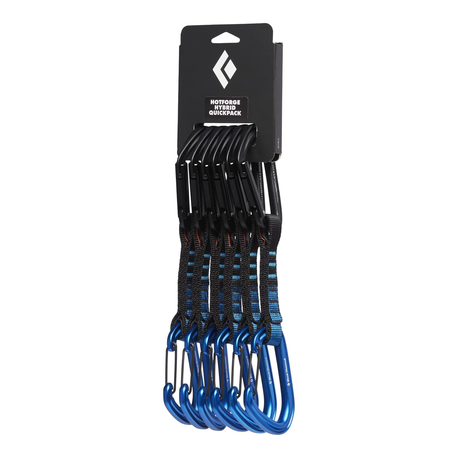 Оттяжки с карабинами Black Diamond HotForge Hybrid Quickdraw Quickpack 12cm - Blue (набор из 6 шт.) image